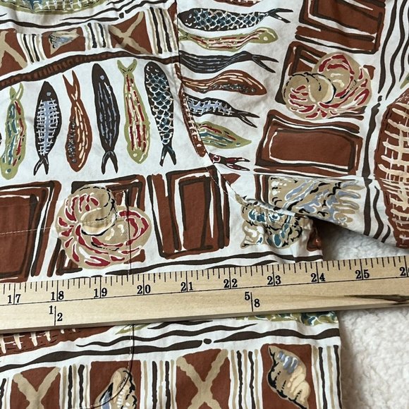 REYN SPOONER Vintage Hawaiian Shirt Geometric Fish Short Sleeve Men's Size XL - Picture 5 of 6